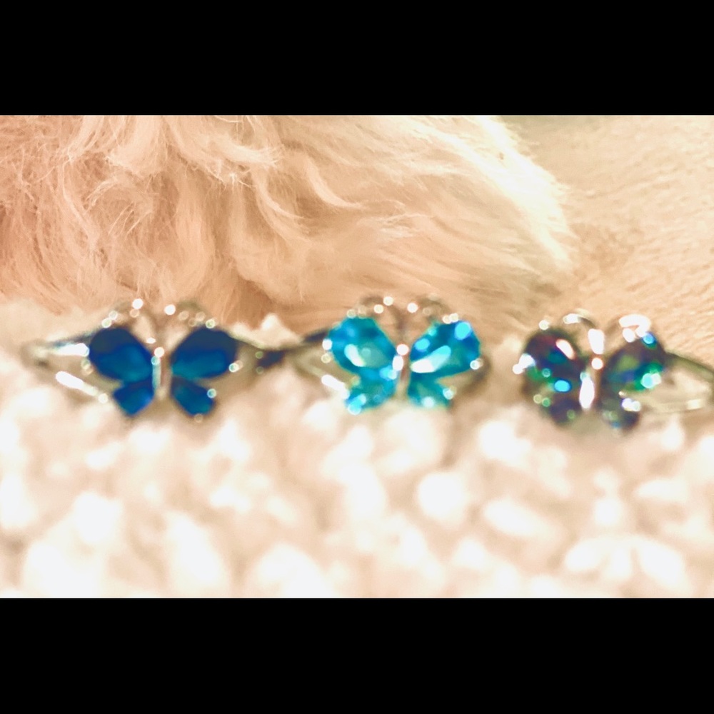 Beautiful 365 Sterling Silver Butterfly Rings.